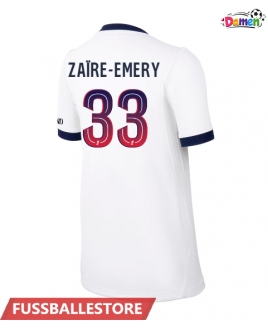 Günstige Paris Saint-Germain Warren Zaire-Emery #33 Auswärtstrikot Damen 2026-27 Kurzarm